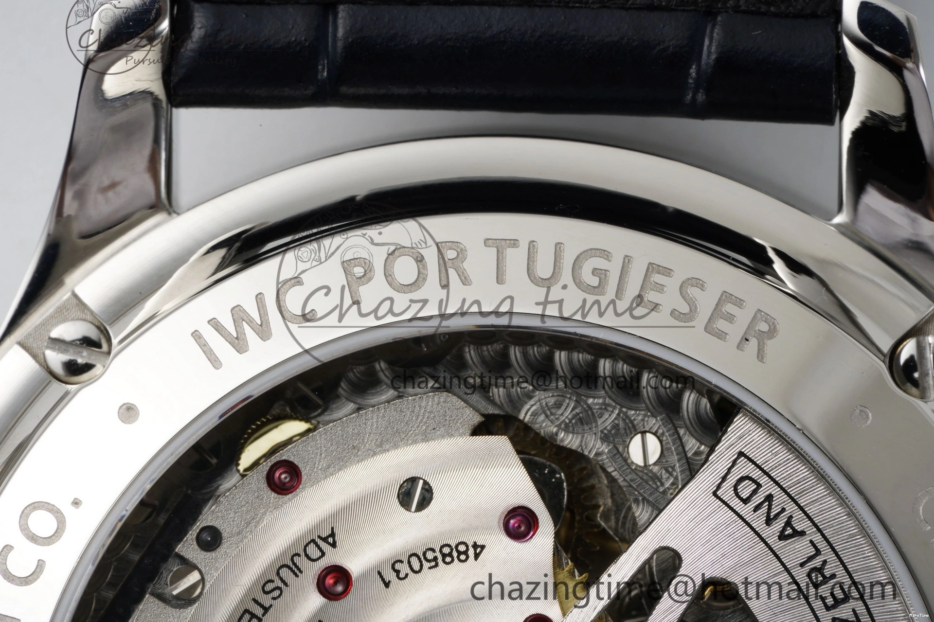 MIROTIME 1230 Portuguese Chrono IW3716 RSF 1:1 Best Edition Blue Dial on Black Leather Strap A RelaxedFit 7045